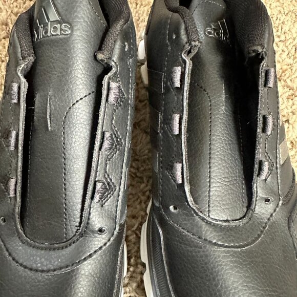 Adidas Mens Black Leather Slip-On Sneakers 12 Comfort Casual B54348 No laces main image 5